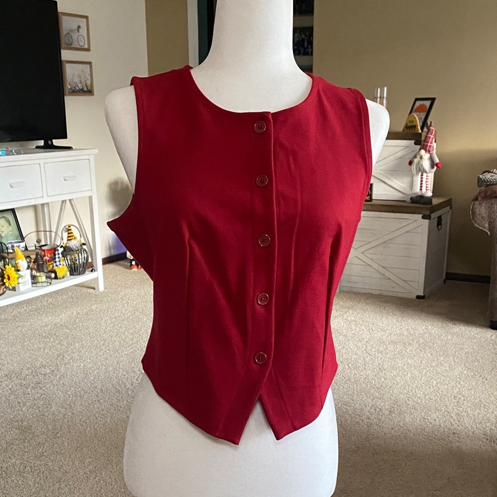 a new day Women's Burgundy Button-Down Top